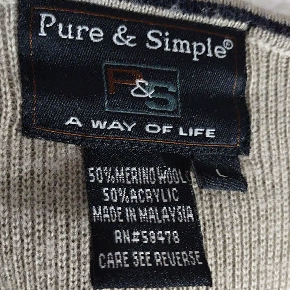 Pure & Simple Men's Merino Wool Sweater - Picture 5 of 6